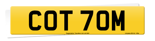 Registration number COT 70M